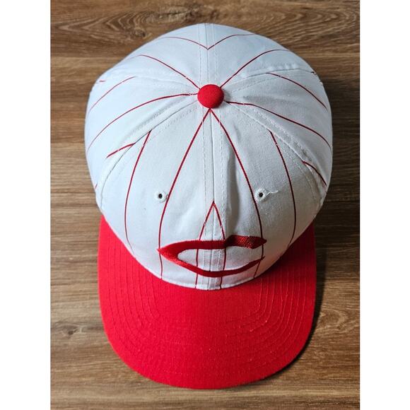 Vintage 90s Cincinnati Reds Baseball Cap Hat MLB Genuine Merchandise Snapback - Picture 2 of 8
